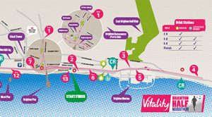 Map of the Vitality Brighton Half Marathon