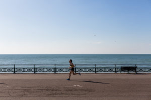 Runner on seafront